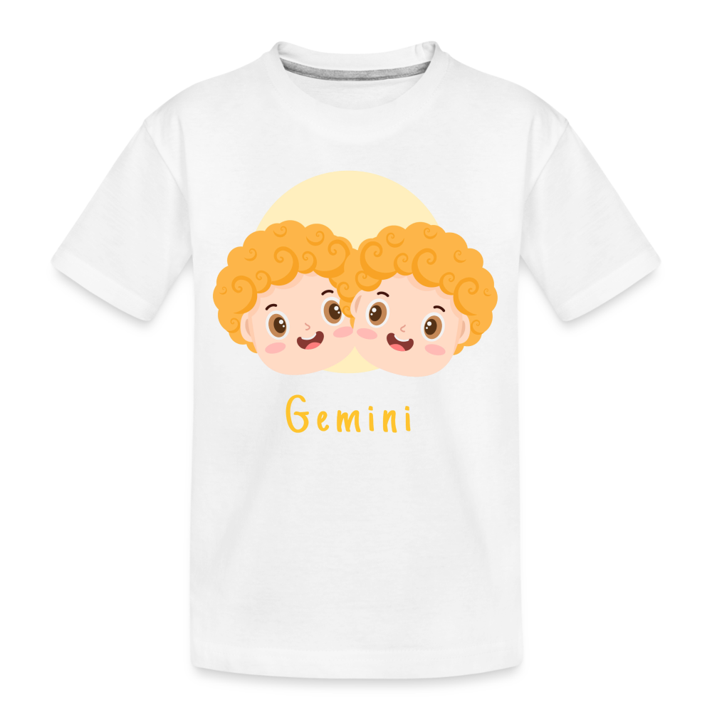 Toddler Astro Toon Gemini Premium Organic T-Shirt - white