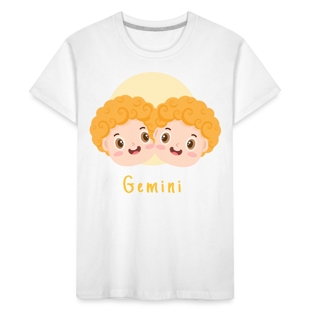 Toddler Astro Toon Gemini Premium Organic T-Shirt - white