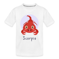 Thumbnail for Toddler Astro Toon Scorpio Premium Organic T-Shirt - white