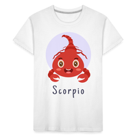 Thumbnail for Toddler Astro Toon Scorpio Premium Organic T-Shirt - white