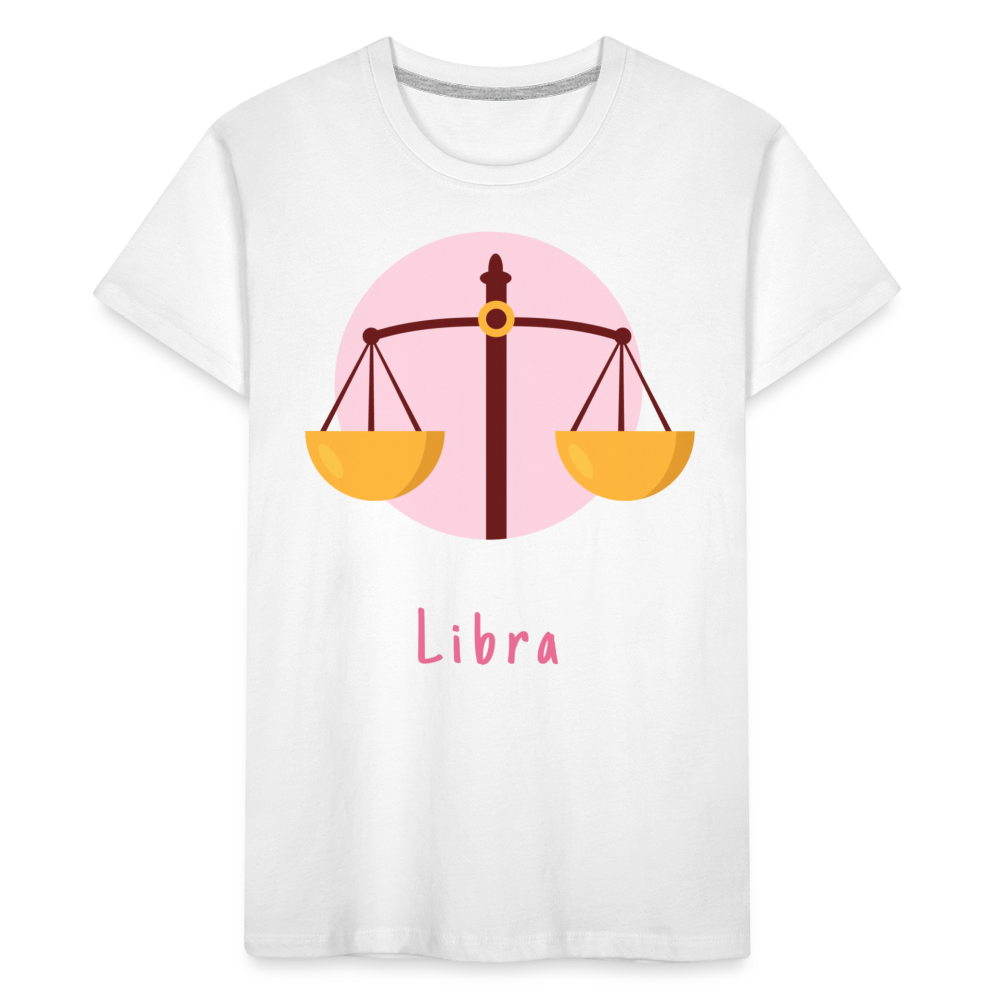 Toddler Astro Toon Libra Premium Organic T-Shirt - white