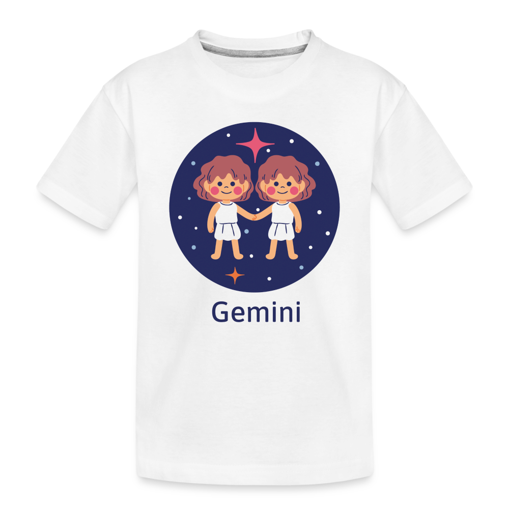 Toddler Bluey Gemini Premium Organic T-Shirt - white