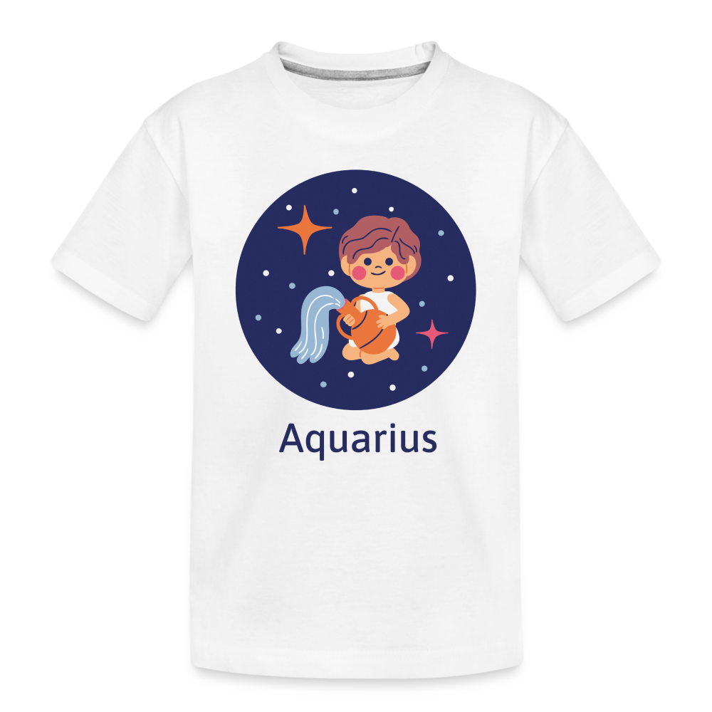Toddler Bluey Aquarius Premium Organic T-Shirt - white