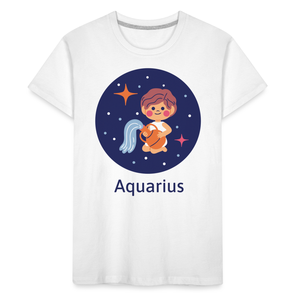 Toddler Bluey Aquarius Premium Organic T-Shirt - white