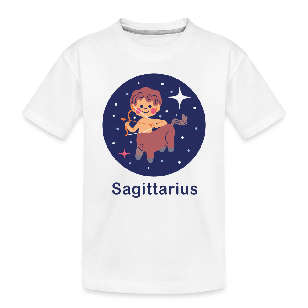 Toddler Bluey Sagittarius Premium Organic T-Shirt - white