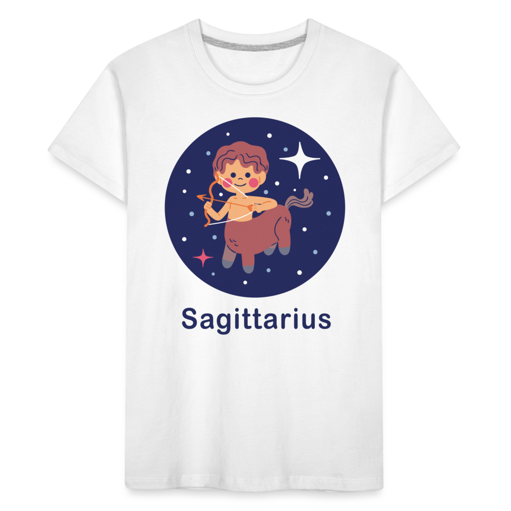 Toddler Bluey Sagittarius Premium Organic T-Shirt - white