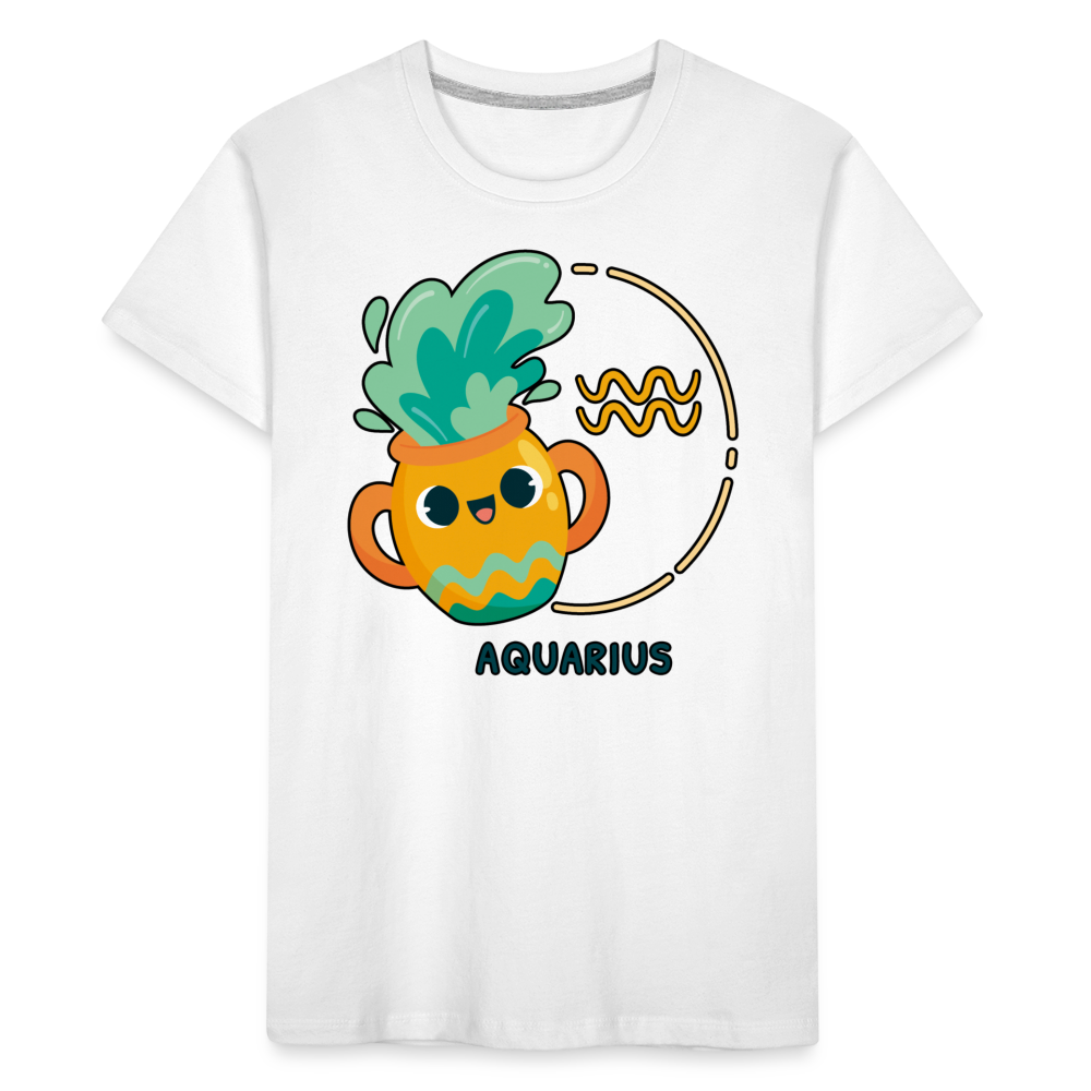 Toddler Cartoony Aquarius Premium Organic T-Shirt - white