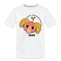 Thumbnail for Toddler Cartoony Aries Premium Organic T-Shirt - white