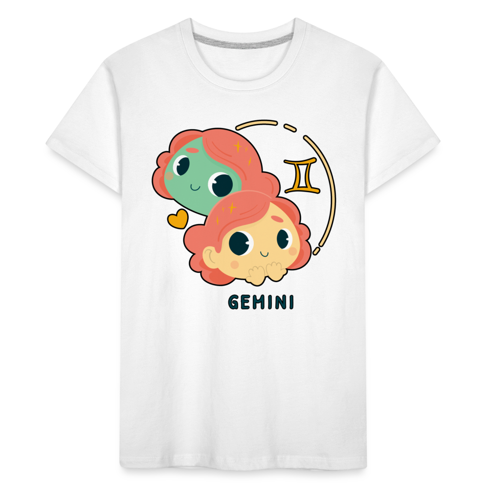 Toddler Cartoony Gemini Premium Organic T-Shirt - white
