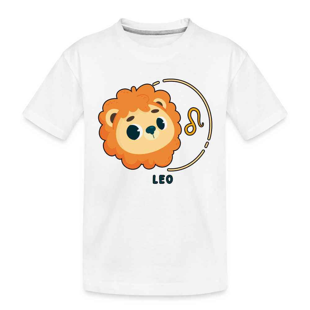 Toddler Cartoony Leo Premium Organic T-Shirt - white