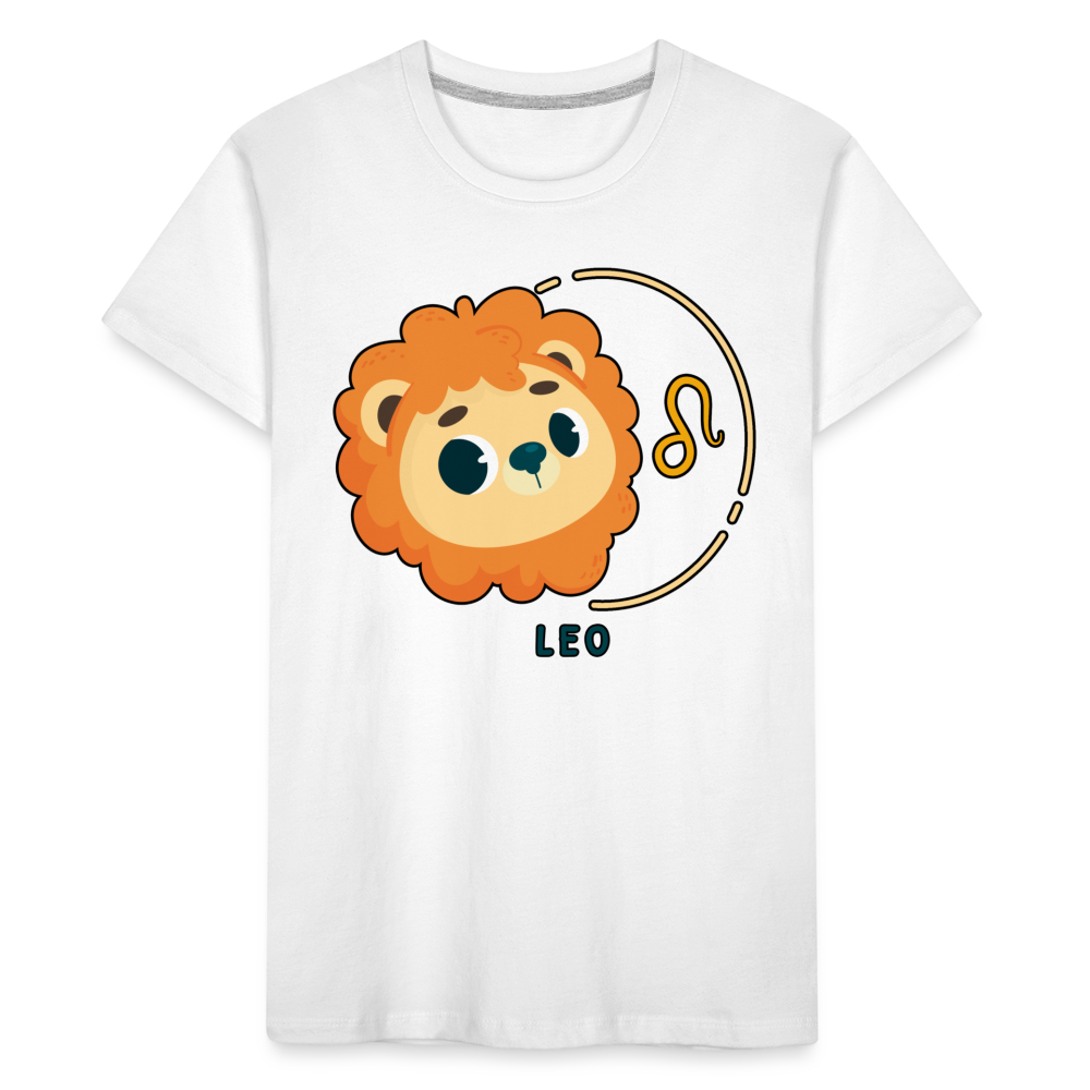 Toddler Cartoony Leo Premium Organic T-Shirt - white