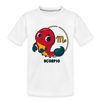Thumbnail for Toddler Cartoony Scorpio Premium Organic T-Shirt - white