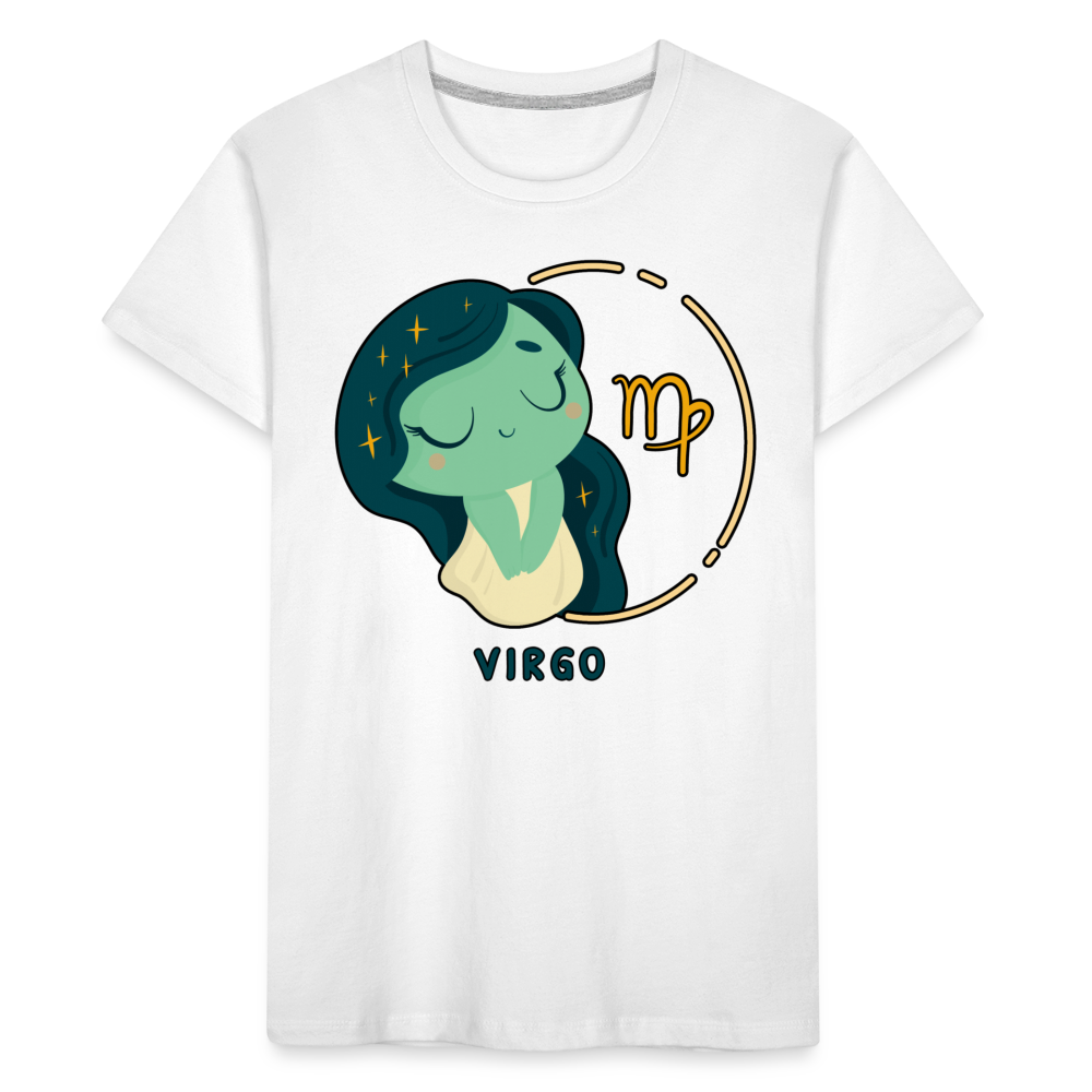 Toddler Cartoony Virgo Premium Organic T-Shirt - white