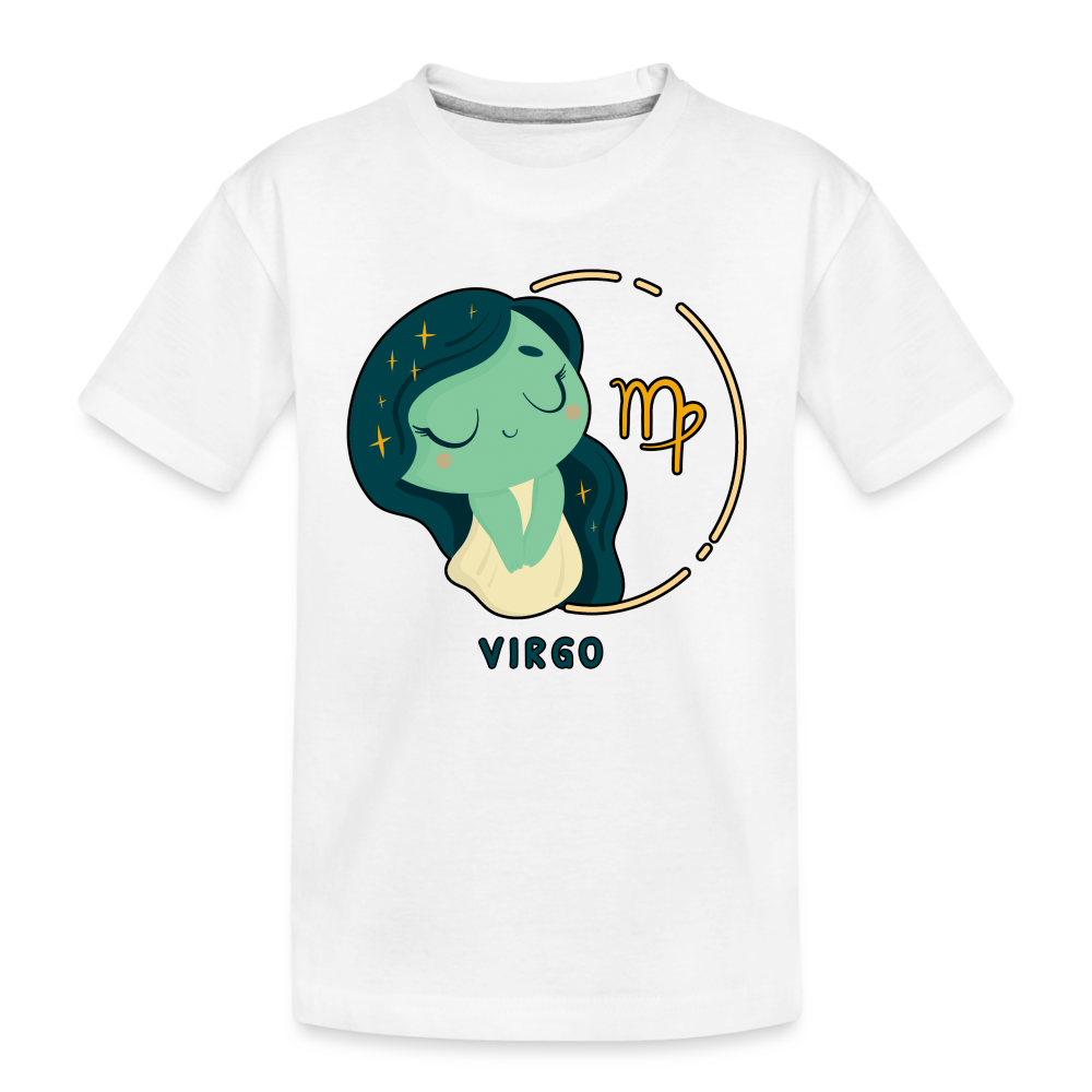 Toddler Cartoony Virgo Premium Organic T-Shirt - white