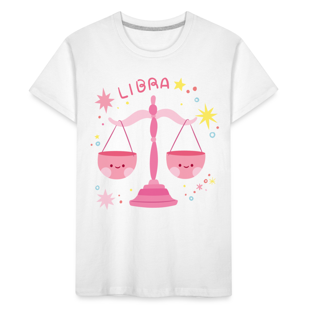 Toddler Pinky Libra Premium Organic T-Shirt - white