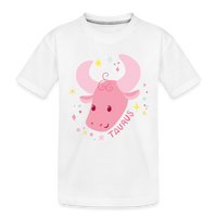 Thumbnail for Toddler Pinky Taurus Premium Organic T-Shirt - white