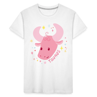 Thumbnail for Toddler Pinky Taurus Premium Organic T-Shirt - white