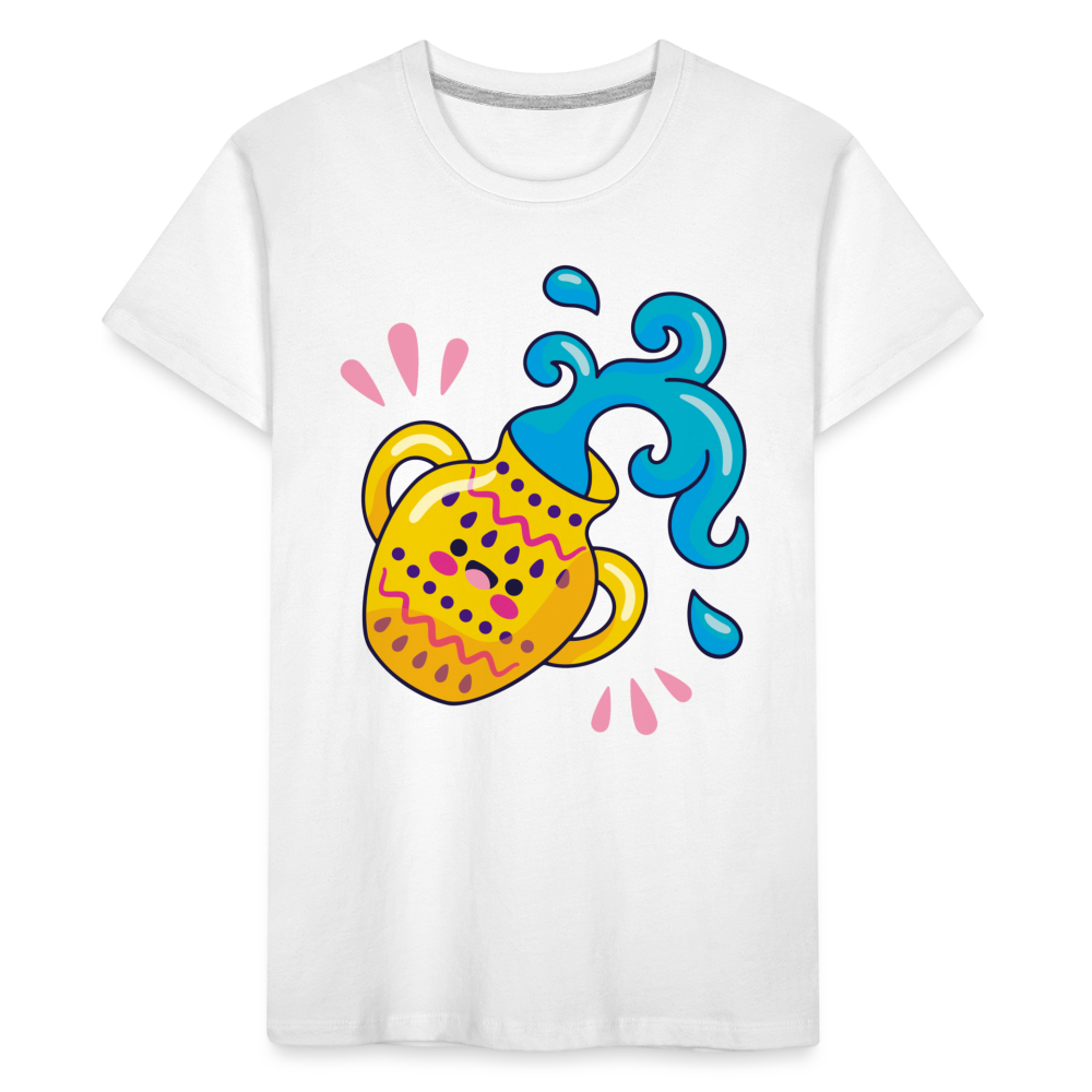 Toddler Zany Aquarius Premium Organic T-Shirt - white