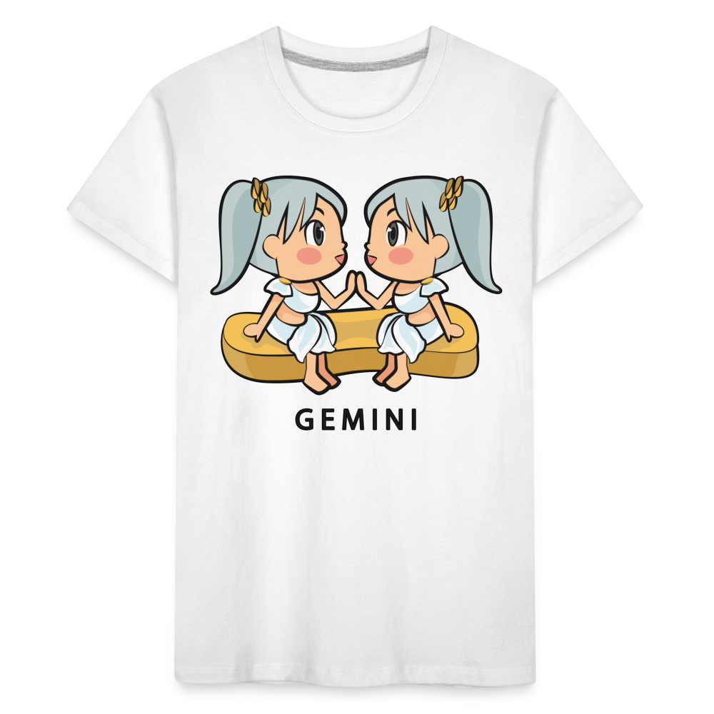 Toddler Sweet Astro Gemini Premium Organic T-Shirt - white