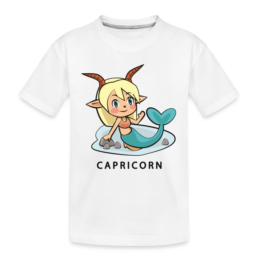 Toddler Sweet Astro Capricorn Premium Organic T-Shirt - white
