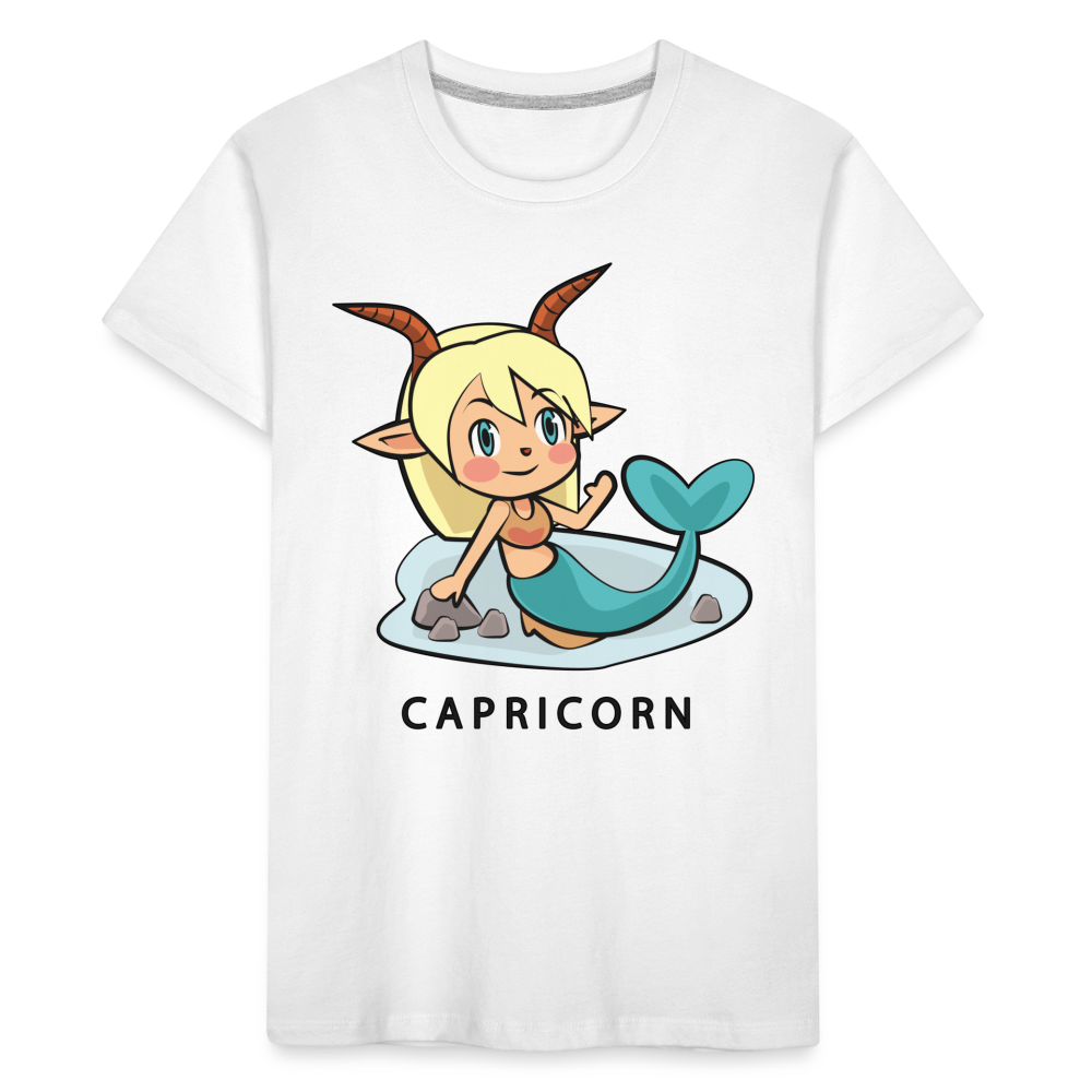 Toddler Sweet Astro Capricorn Premium Organic T-Shirt - white