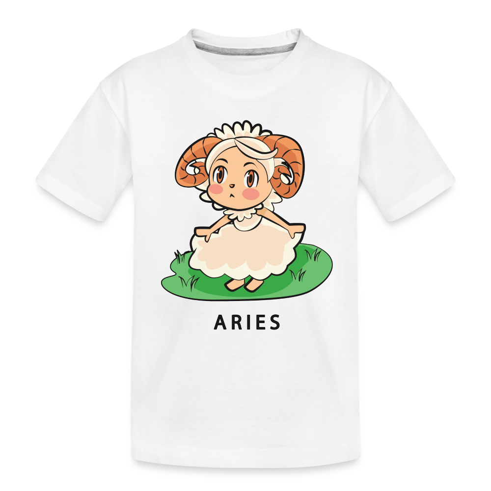 Toddler Sweet Astro Aries Premium Organic T-Shirt - white