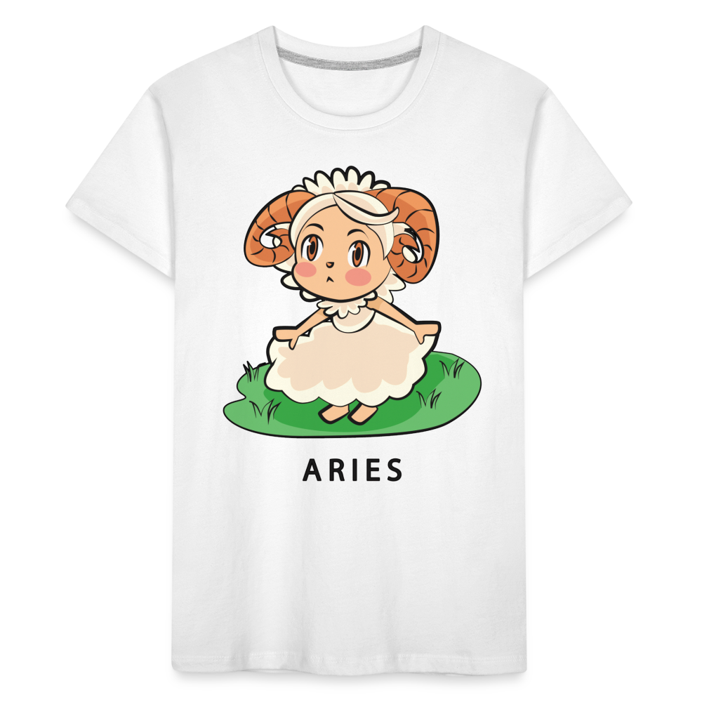 Toddler Sweet Astro Aries Premium Organic T-Shirt - white