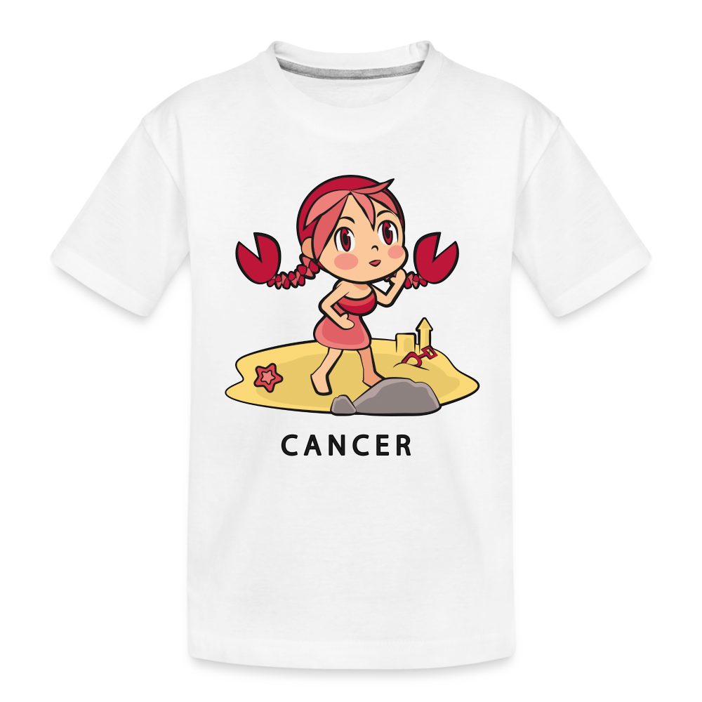 Toddler Sweet Astro Cancer Premium Organic T-Shirt - white