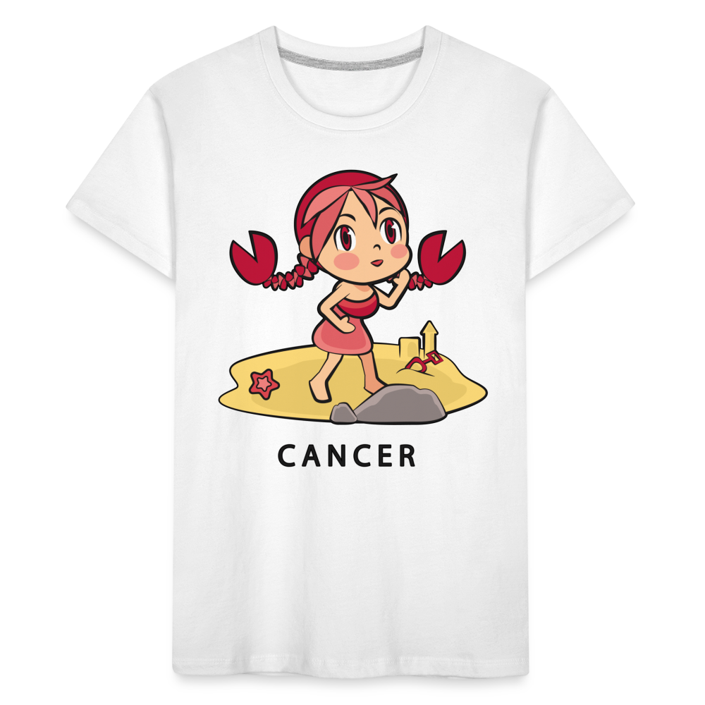 Toddler Sweet Astro Cancer Premium Organic T-Shirt - white