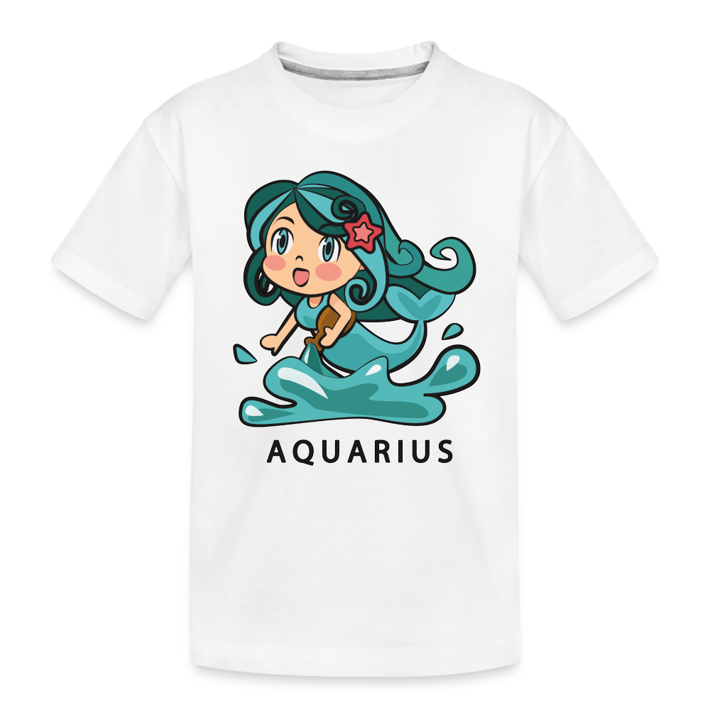 Toddler Sweet Astro Aquarius Premium Organic T-Shirt - white