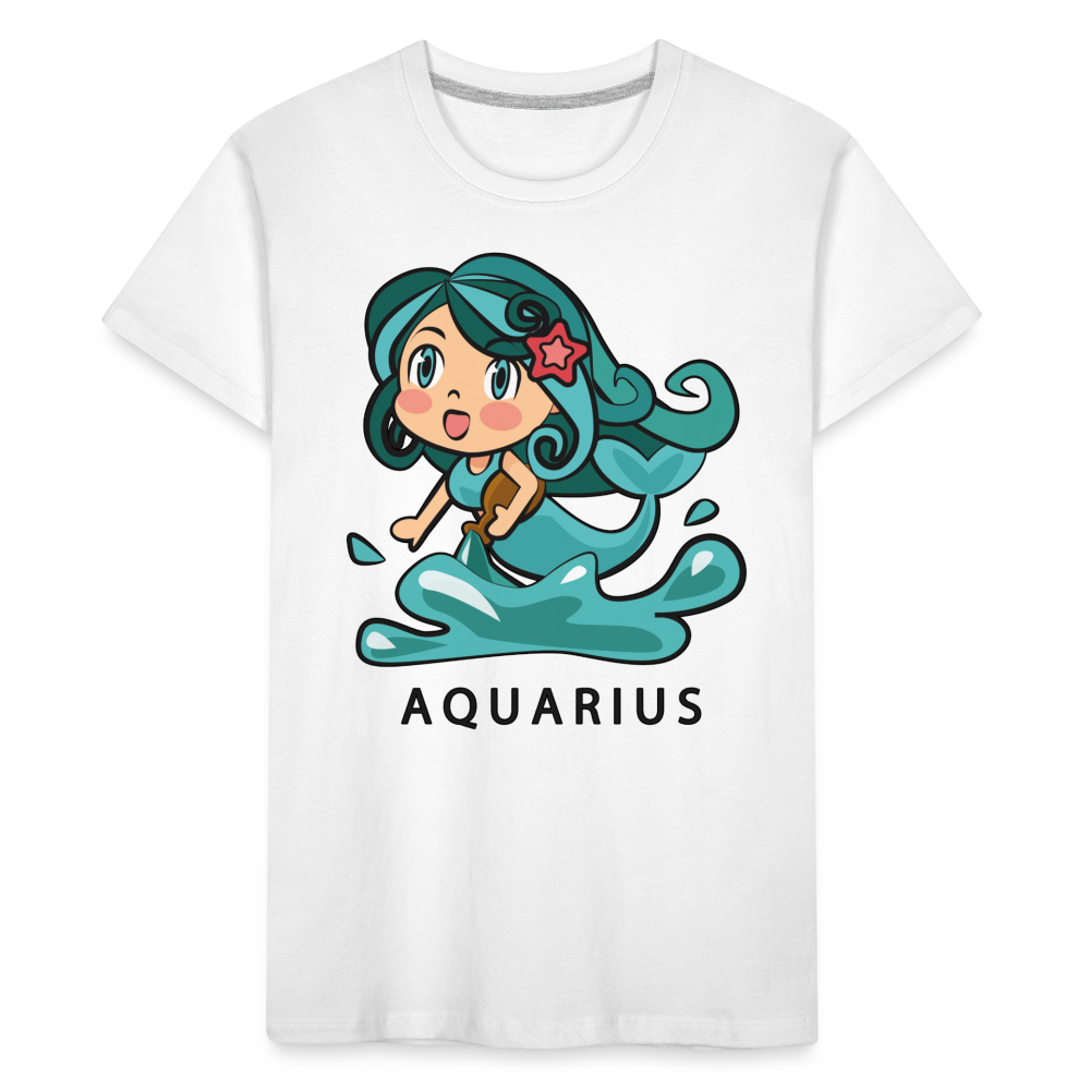 Toddler Sweet Astro Aquarius Premium Organic T-Shirt - white