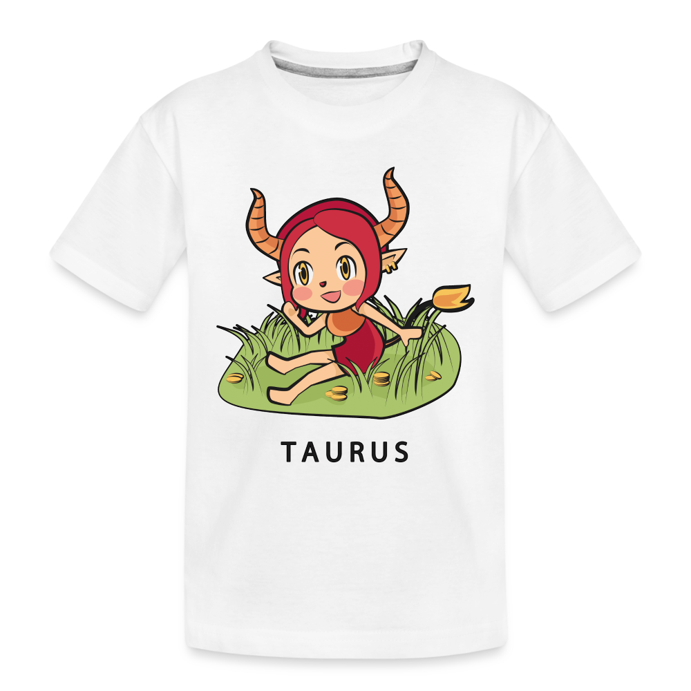 Toddler Sweet Astro Taurus Premium Organic T-Shirt - white