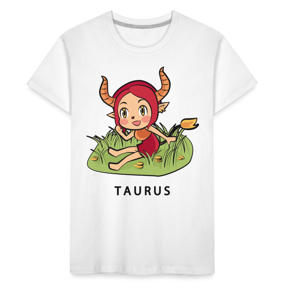 Toddler Sweet Astro Taurus Premium Organic T-Shirt - white