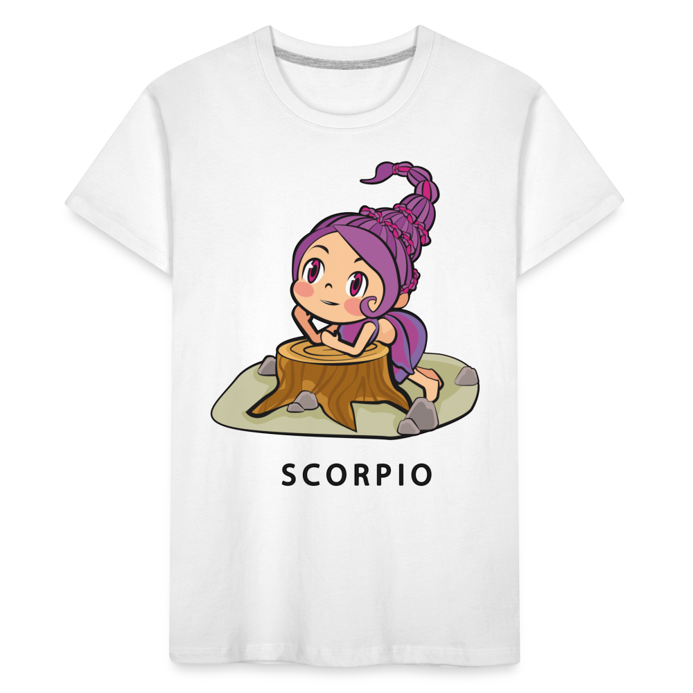 Toddler Sweet Astro Scorpio Premium Organic T-Shirt - white