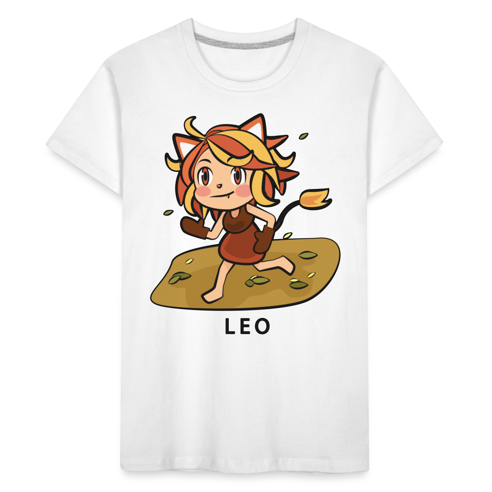 Toddler Sweet Astro Leo Premium Organic T-Shirt - white