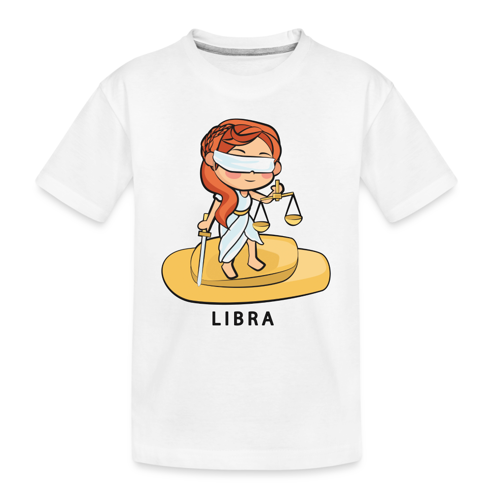 Toddler Sweet Astro Libra Premium Organic T-Shirt - white