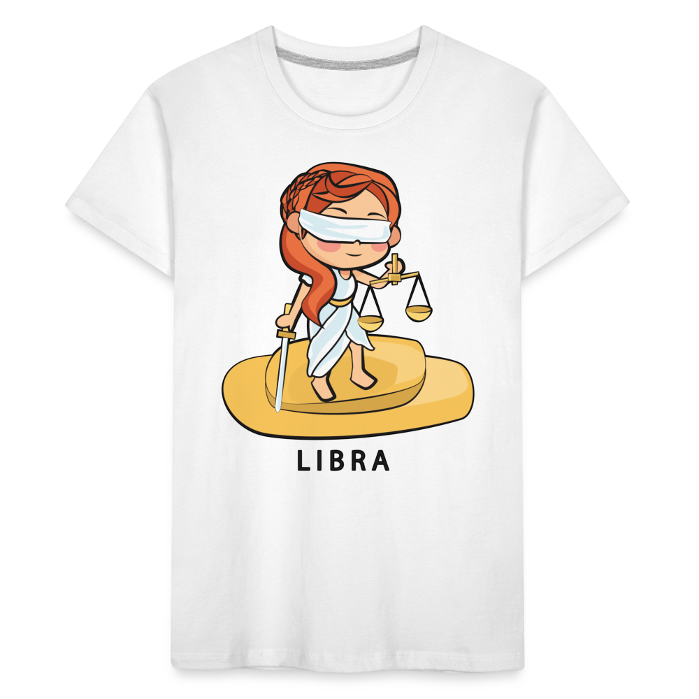 Toddler Sweet Astro Libra Premium Organic T-Shirt - white