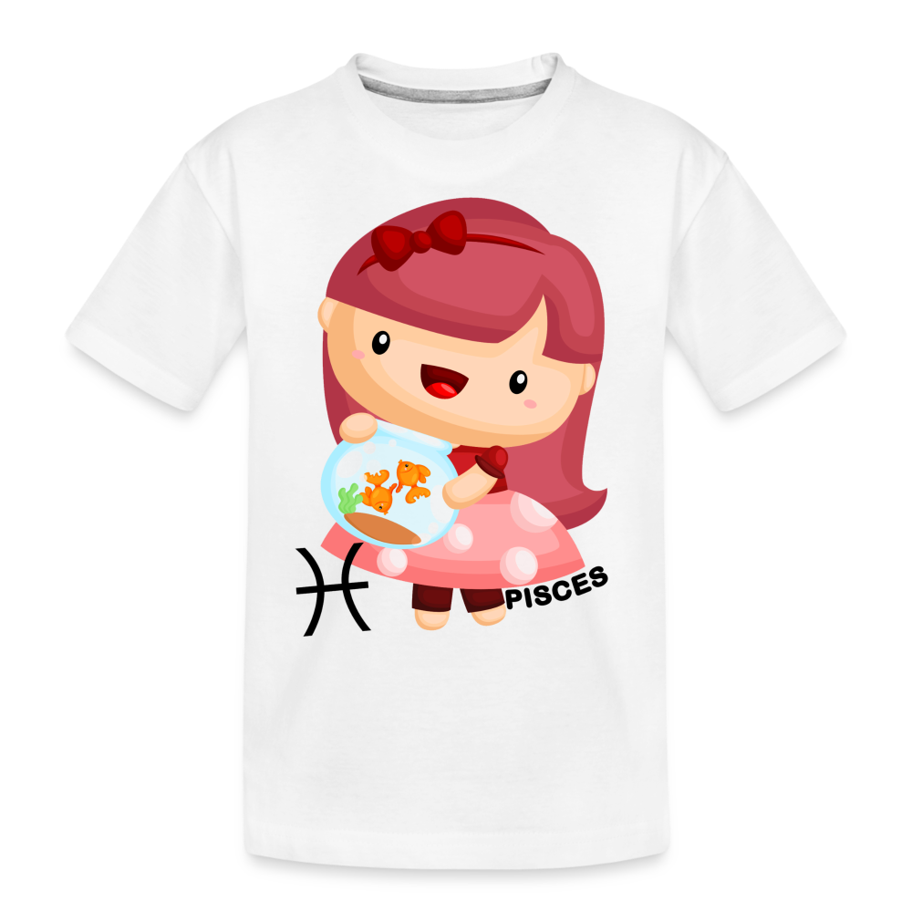 Kid’s Astro Girl Pisces Premium Organic T-Shirt - white