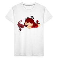 Thumbnail for Kid’s Astro Girl Scorpio Premium Organic T-Shirt - white