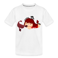 Thumbnail for Kid’s Astro Girl Scorpio Premium Organic T-Shirt - white