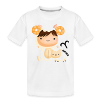 Thumbnail for Kid’s Astro Girl Aries Premium Organic T-Shirt - white