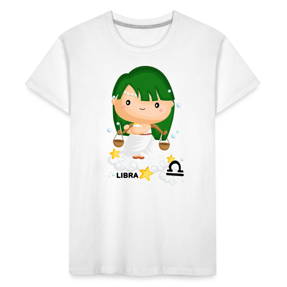 Kid’s Astro Girl Libra Premium Organic T-Shirt - white