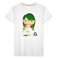 Thumbnail for Kid’s Astro Girl Libra Premium Organic T-Shirt - white