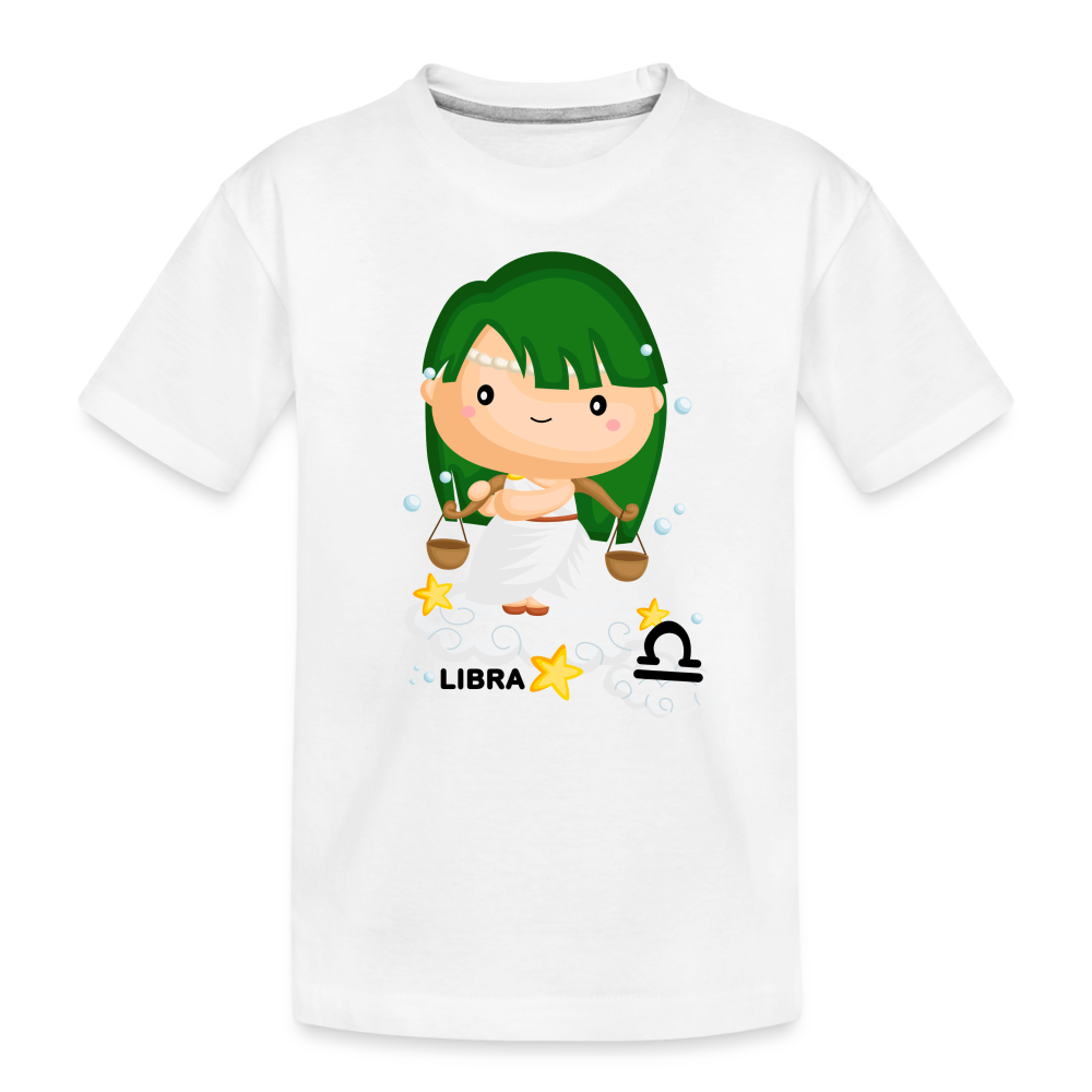 Kid’s Astro Girl Libra Premium Organic T-Shirt - white