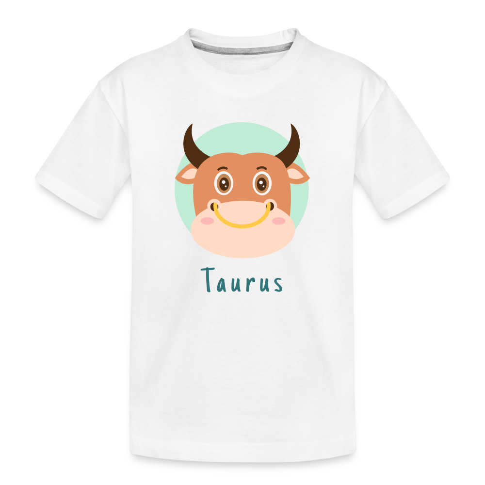 Kid’s Astro Toon Taurus Premium Organic T-Shirt - white