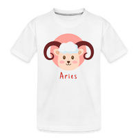 Thumbnail for Kid’s Astro Toon Aries Premium Organic T-Shirt - white