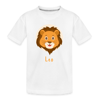 Thumbnail for Kid’s Astro Toon Leo Premium Organic T-Shirt - white