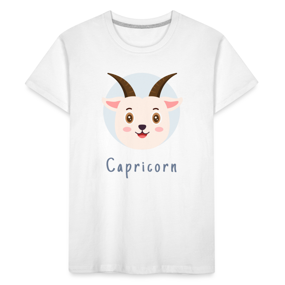 Kid’s Astro Toon Capricorn Premium Organic T-Shirt - white