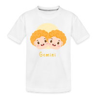 Thumbnail for Kid’s Astro Toon Gemini Premium Organic T-Shirt - white