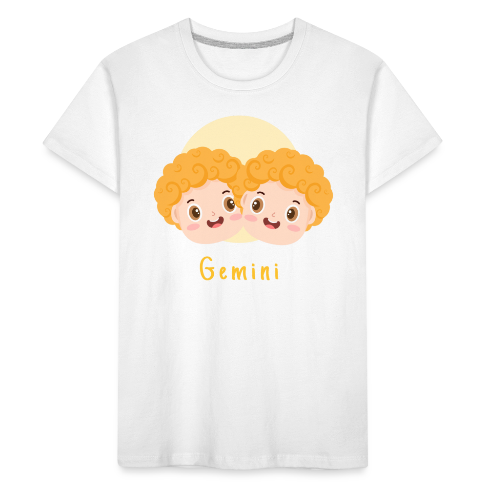 Kid’s Astro Toon Gemini Premium Organic T-Shirt - white